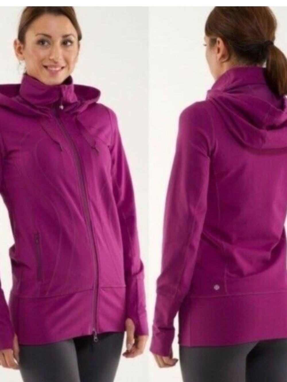 lululemon athletica Dewberry Purple Hooded Zip Jacket